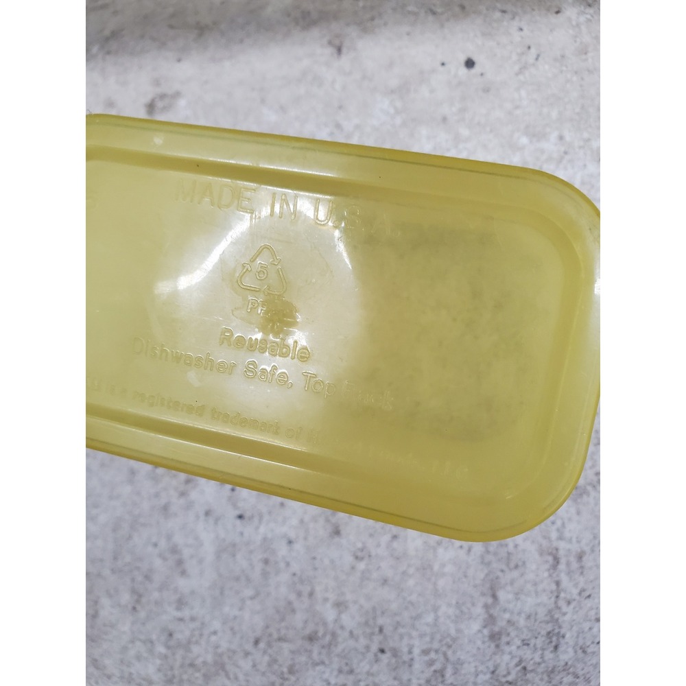 SPAM Brand Yellow Plastic Reusable Food Storage Container with Lid Made in USA - Picture 8 of 14